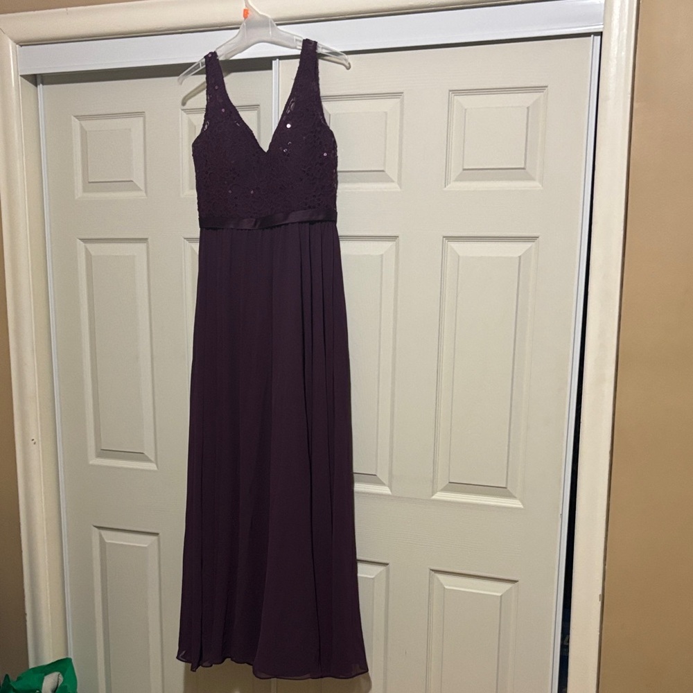 Mori Lee Deep Purple Maxi Dress